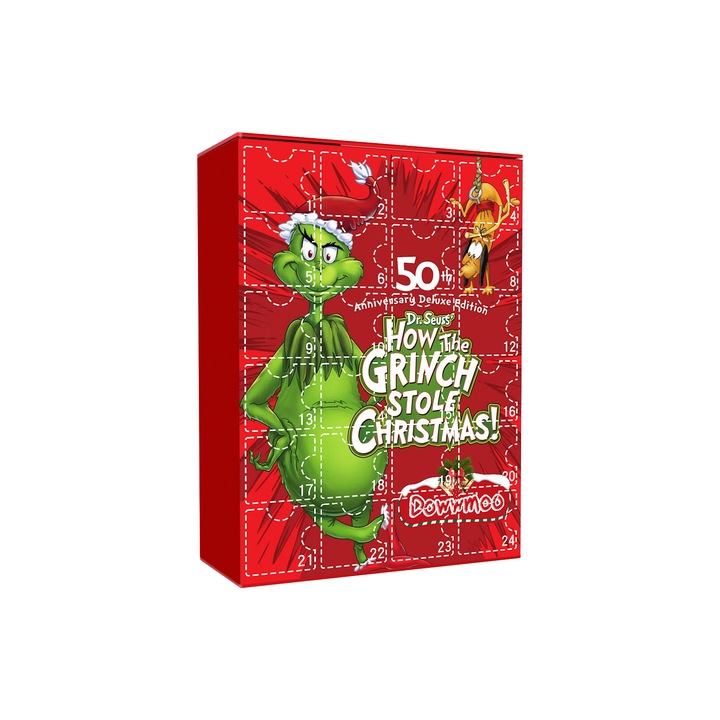 Calendar advent Grinch, 24 figurine, pentru Craciun
