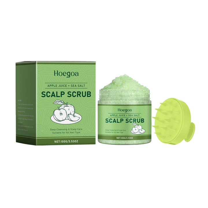 Scrub pentru scalp, tratament pentru par, curatare cu sare de mare, controlul uleiului, 200ml