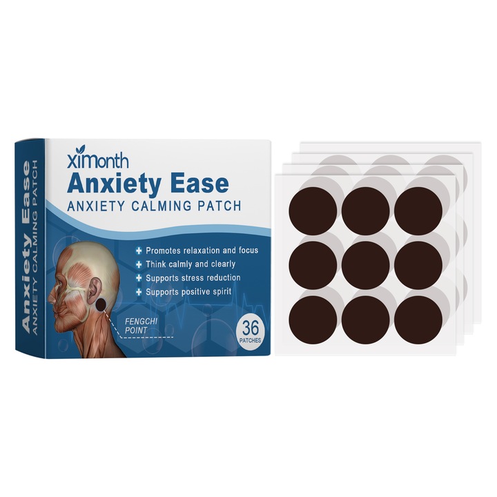 Set 36 plasturi pentru calmarea anxietatii, Ximonth, Negru