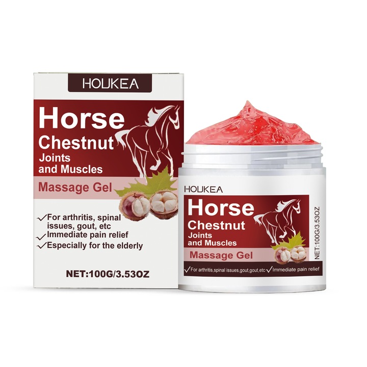 Gel pentru calmarea articulatiilor, Houkea, extract de castan salbatic si hamei, 100ml