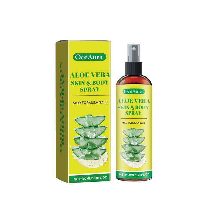 Spray hidratant pentru ten OceAura Aloe Vera, efecte antioxidante, 150ml
