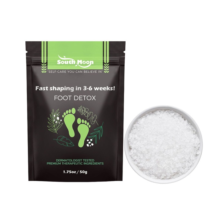 Sare de baie pentru picioare, South Moon, 2 buc, detoxifiere, relaxare, 50g
