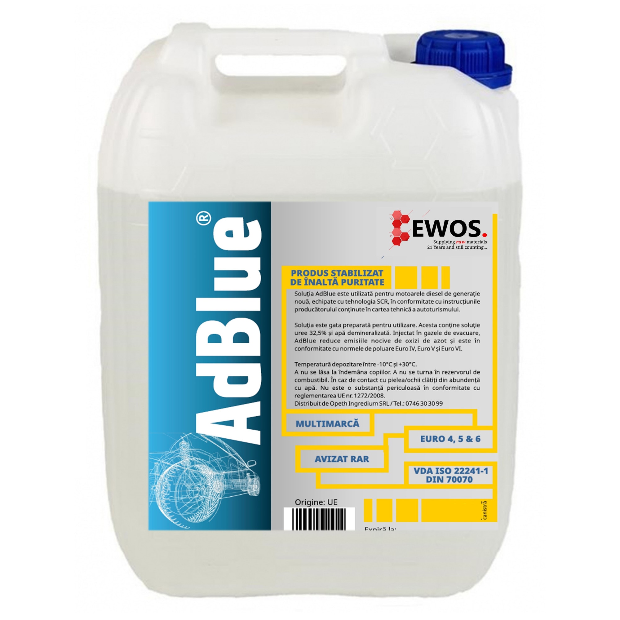 AdBlue Multimarca 20L Ewos, avizat RAR, VDA, ISO 22241-1 - eMAG.ro