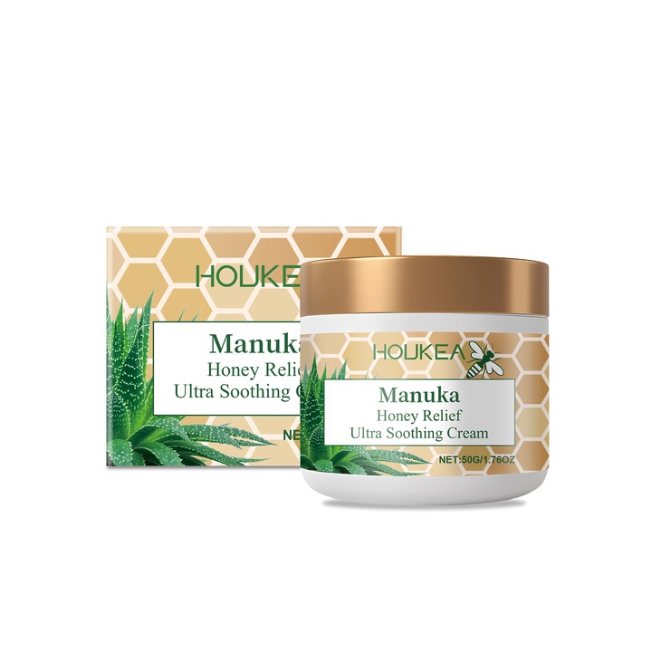 Hidratáló arckrém mézzel, 50ml, az irritációk enyhítésére, többszínű