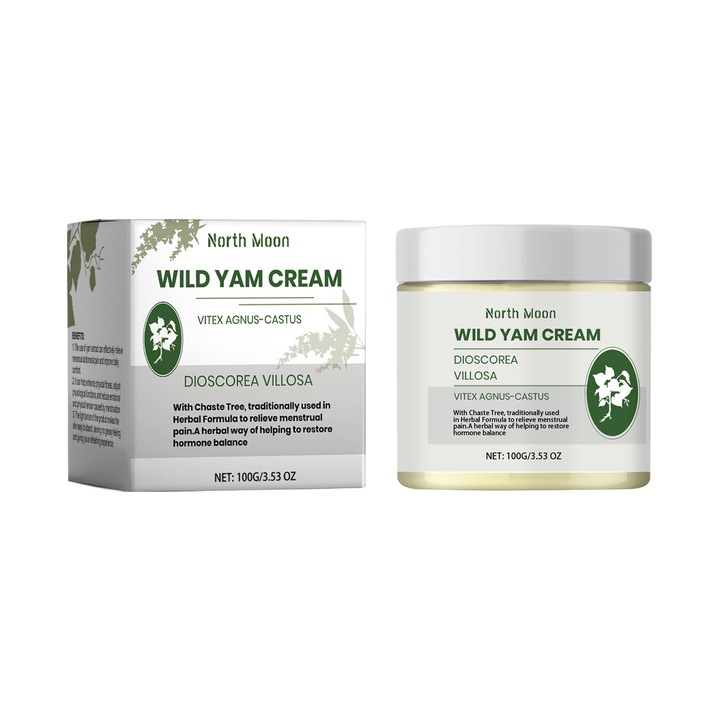 North Moon menstruációs ápoló krém, jamszgyökér kivonattal, aloe verával, 100ml