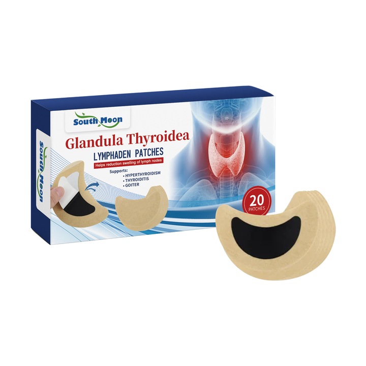Plasturi pentru glanda tiroida, South Moon, set, ingrediente din plante, 8-12 ore, pentru toate tipurile de piele