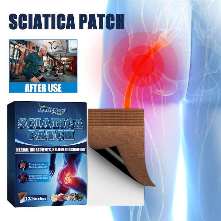 Pachet tratament Sciatica, South Moon, 2 bucati, pentru ameliorarea durerii, 10x15cm
