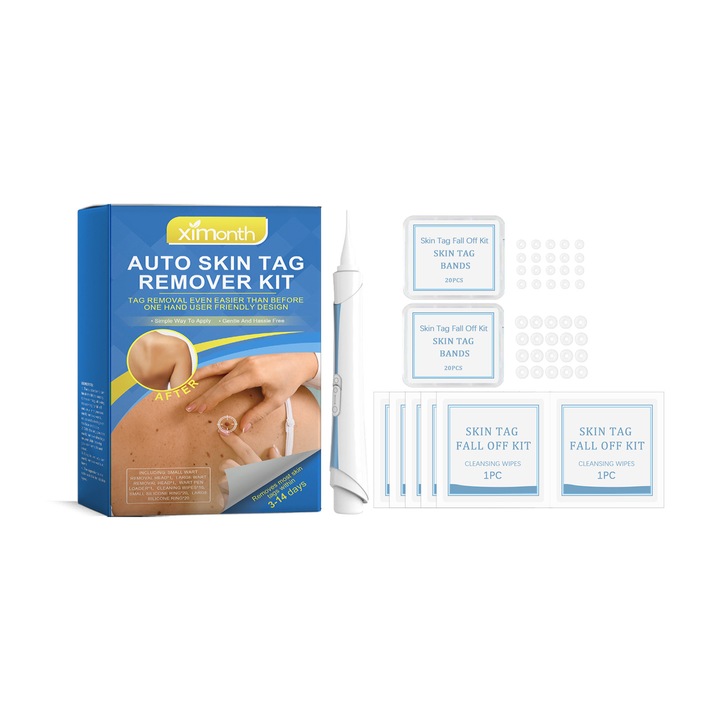 Set de pensete cu capete duble pentru indepartarea negilor si etichetele de piele, Ximonth, 5 piese, multicolor