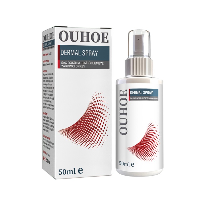 Hajspray, OUHOE, hajhullás kezelésére, haj egészségének javítására, 50ml