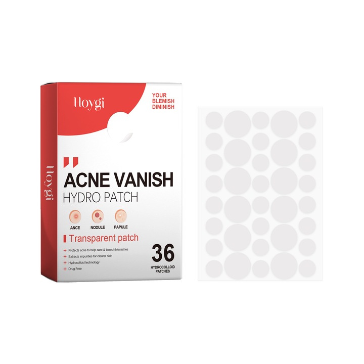 Невидими лепенки за акне, Hoygi, с екстракт от невен, масло от чаено дърво, 6-8 часа