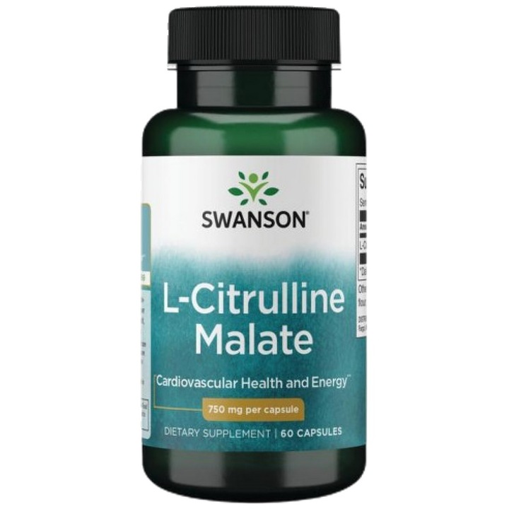 SWANSON L-Citrullin-malát komplex étrend-kiegészítő 750 mg, 60 kapszula