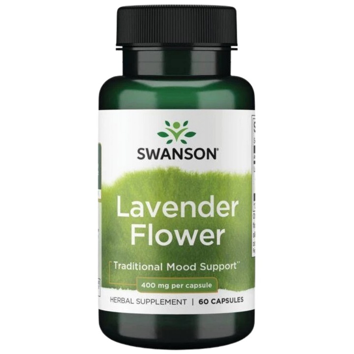 Supliment alimentar Swanson Lavender Flower, 800mg, 60 capsule