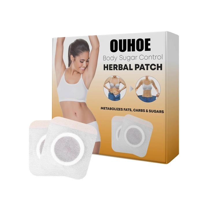 Pachet plasturi navelari din plante, fermitate si modelare corp, 10 bucati, OUHOE