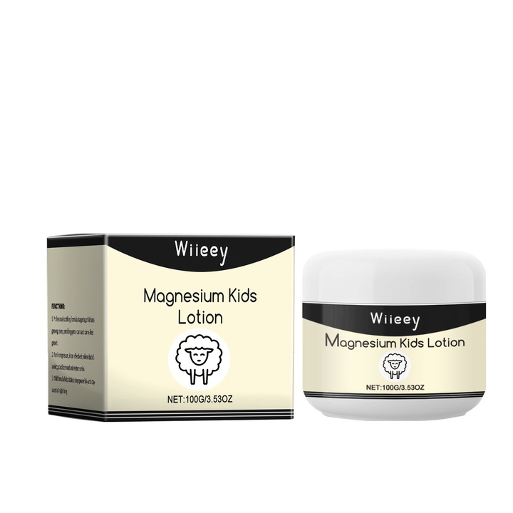 Magnéziummal dúsított altatókrém gyerekeknek, Wiieey, kókuszolajjal, finom formula, 100ml