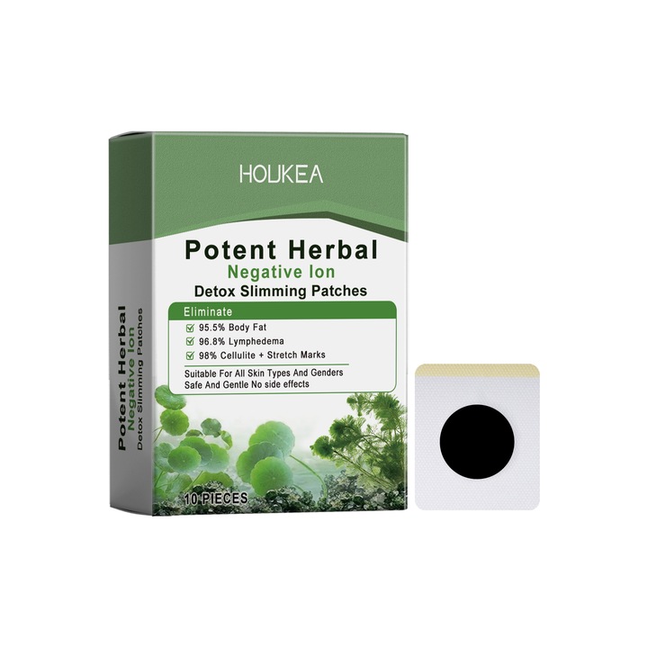 Pachet de plasturi din plante pentru ingrijirea pielii, Houkea, cu extract de menta si ghimbir, 4 ore, set Houkea
