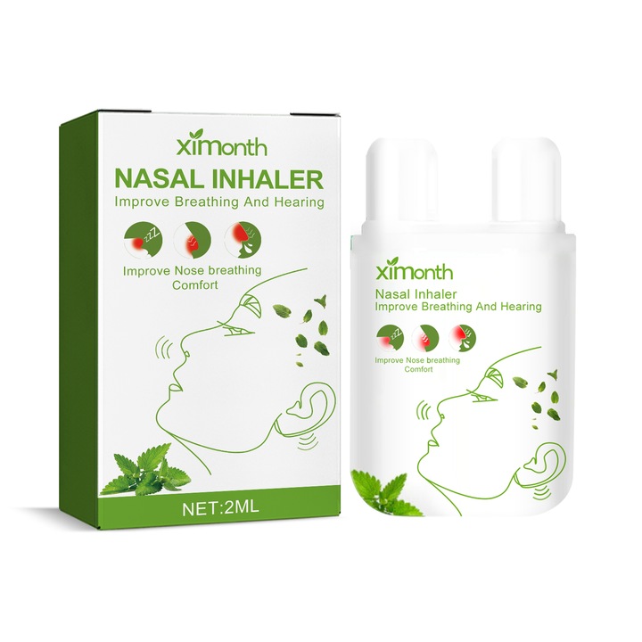 Set de inhalante pentru nas, 3 bucati, extract de menta, ulei de arbore, non-irritant