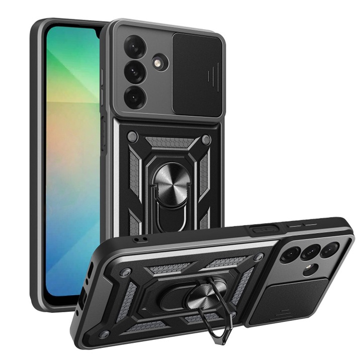 Husa pentru Samsung Galaxy A26 5G cu protectie camera, Accesorio CamShield Series, Black