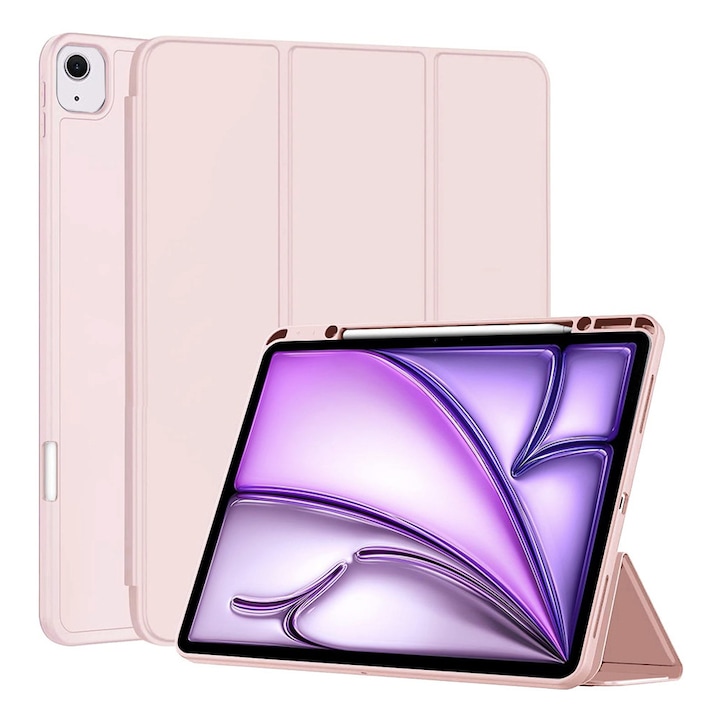 Magas fokú védelmet nyújtó tok iPad Air 13 2024/Air 13 2025 készülékhez, G37, TPU, puha rózsaszín