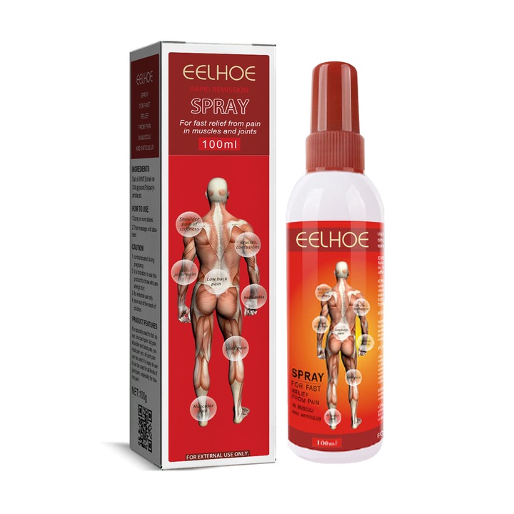 Spray pentru ingrijirea articulatiilor, EELHOE, ameliorare dureri lombare si articulatii, 100ml