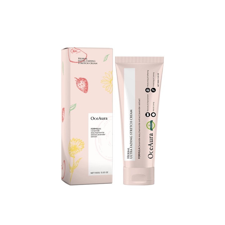 Bőrápoló krém terhesség alatt, OceAura, csökkenti a hegeket, mélyen hidratál, 200ml