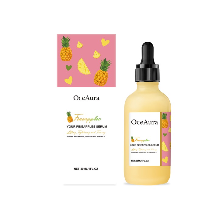 Feszesítő testápoló, OceAura, ananászkivonat, olívaolaj, 100ml