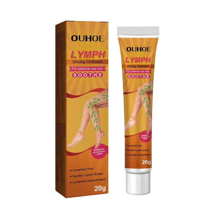 Crema de reparare limfatica OUHOE, tratament pentru dureri musculare si umflaturi, 100ml