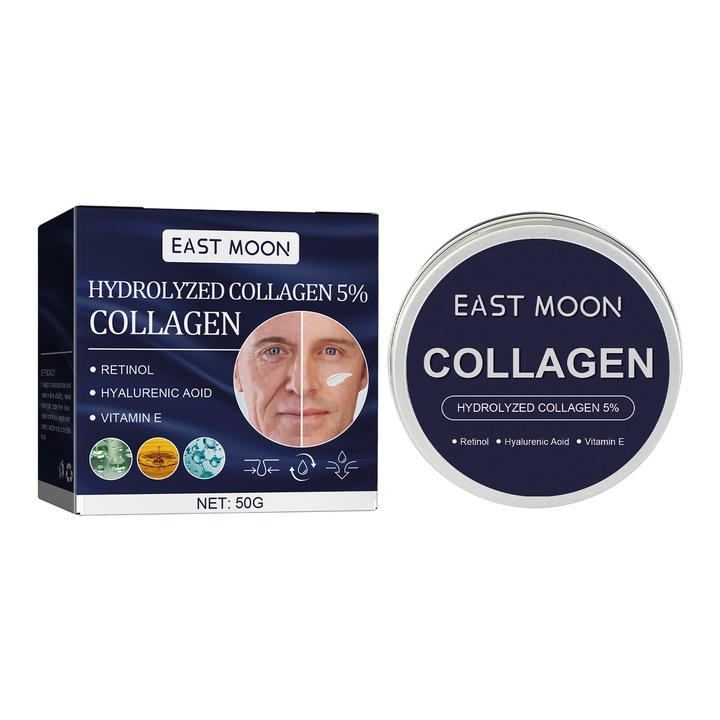 Крем за лице против стареене, East Moon, за мъже, ретинол, витамин Е, 50 мл