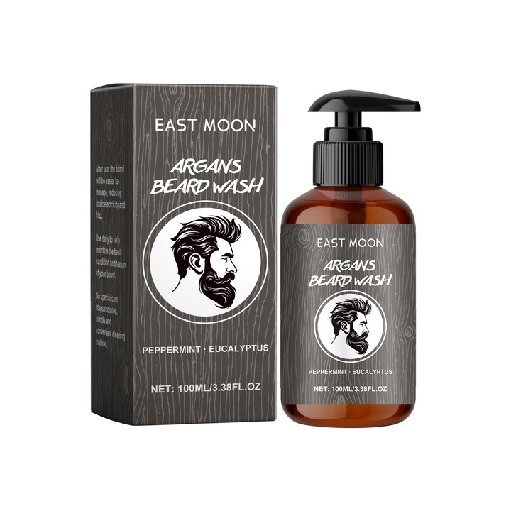Шампоан за брада East Moon, масло от евкалипт, арганово масло, масло от жожоба, 100 мл