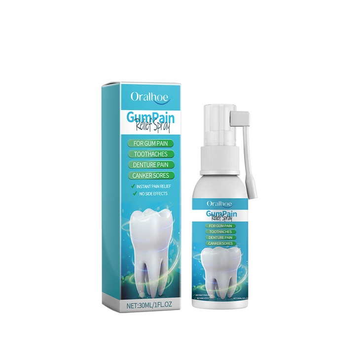 Szájüregi fájdalomcsillapító spray, Szájvíz, 3 kivonat, 100ml