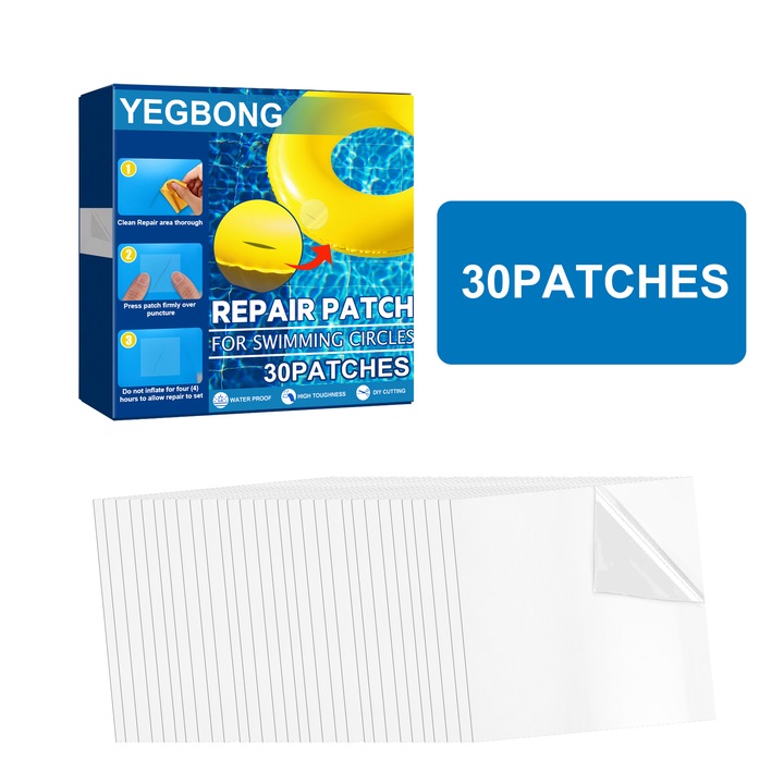 Комплект за ремонт на плувен пръстен, самозалепващ се, аксесоари за басейн, водоустойчив Yegbong