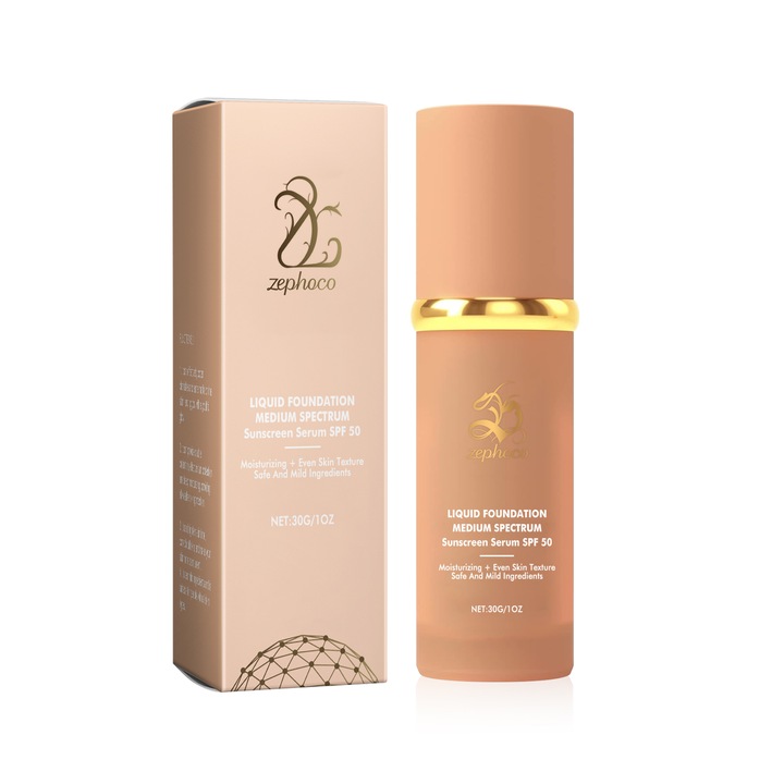 Fond de ten lichid hidratant, 30ml, aloe vera, acid hialuronic, matifiant, multicolor