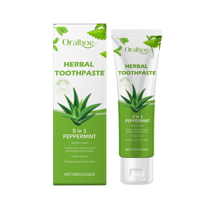 Aloe vera fogkrém, gyengéd tisztító, fényt fokozó, 100ml