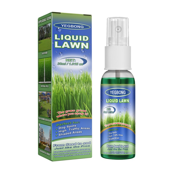 Spray pentru gazon verde, Yegbong, nutrient concentrat pentru cresterea ierbii, 500ml