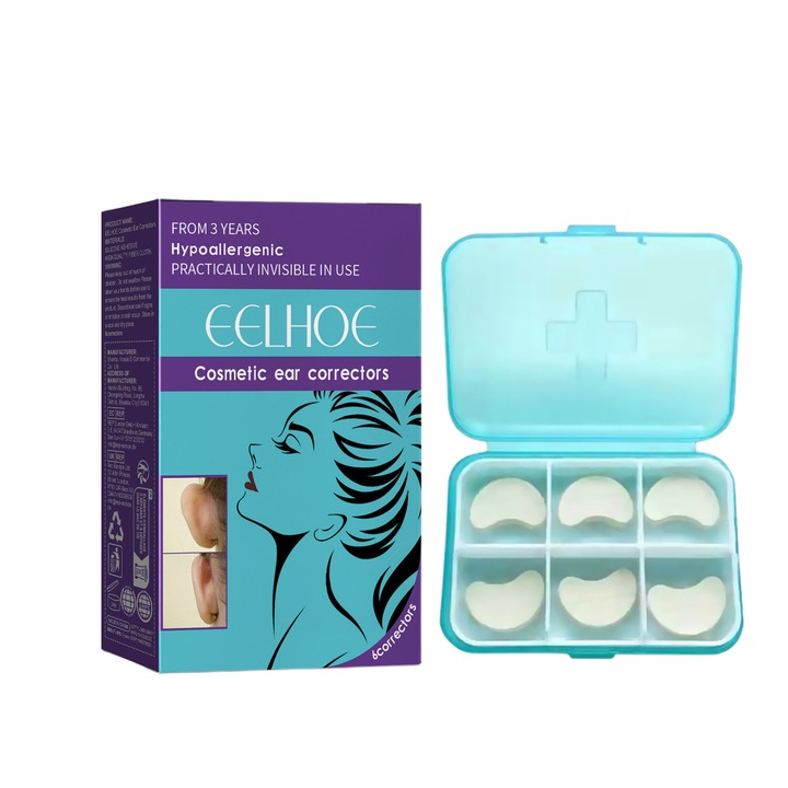 Set corectoare cosmetice pentru urechi, Eelhoe, set cu cutie de depozitare