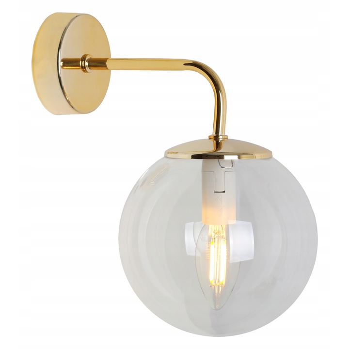 Елегантна стенна лампа, Light Home, Siena, E14 източник на светлина, метал, сферична форма, модерен дизайн, качествен материал, дълготрайна