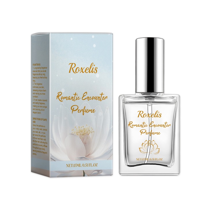 Roxelis Snow Lotus légfrissítő, rózsa és hólótusz kivonatú parfüm, friss illat, 50ml