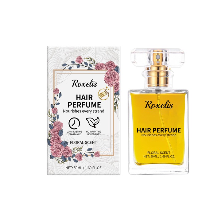 Ulei esential pentru par Roxelis, apa florala, parfum floral, 2 bucati