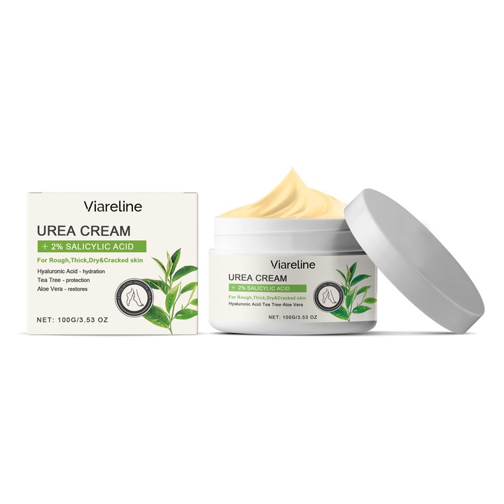 Viareline lábápoló krém, hidratáló, aloe vera kivonattal és teafaolajjal