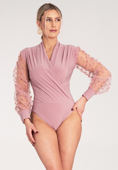 Body elegant dama, Figl, Poliester/Elastan, Roz, One Size INTL