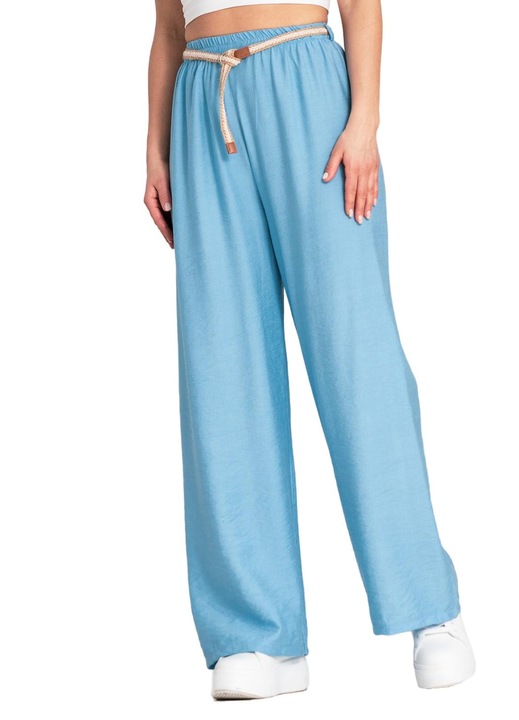 Pantaloni dama Figl, albastri, viscoza, model de vara, S-M INTL