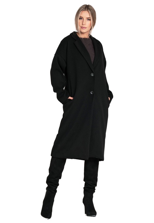Palton dama M1111, Figl, Poliester, Negru, One Size INTL