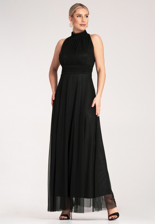 Rochie lunga de seara, Figl, neagra, poliester, S-M INTL