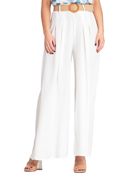 Pantaloni dama, Figl, eleganti, alb, poliester, One Size INTL
