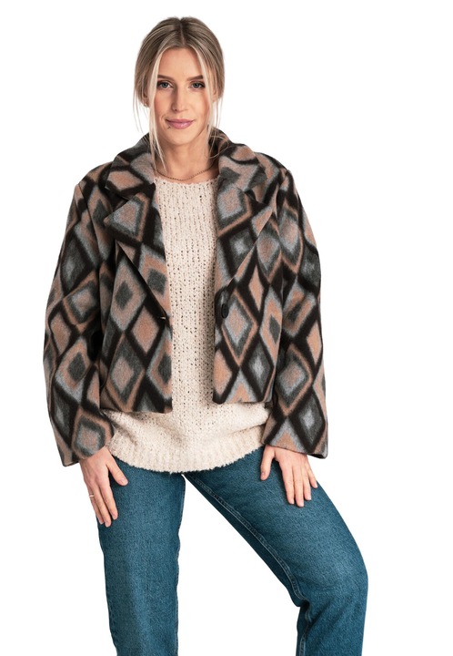 Jacheta dama M1117, Figl, Poliester, Multicolor, S-M INTL