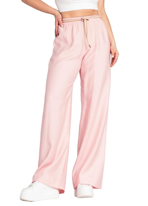 Figl női nadrág, rózsaszín, lenge, viszkóz, bő, S-M INTL méret