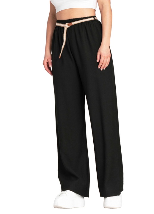 Pantaloni dama, Figl, negri, usori, din viscoza, S-M INTL