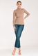 Bluza dama pe gat, Figl, Bumbac/Elastan, Bej