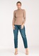 Bluza dama pe gat, Figl, Bumbac/Elastan, Bej
