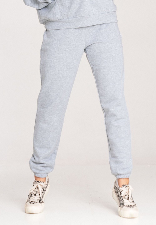 Figl női nadrág, szürke, pamut, rugalmas derék, M INTL