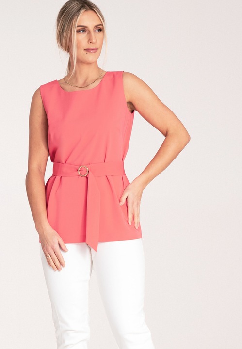 Bluza dama, Figl, Poliester/Viscoza, Eleganta, Coral